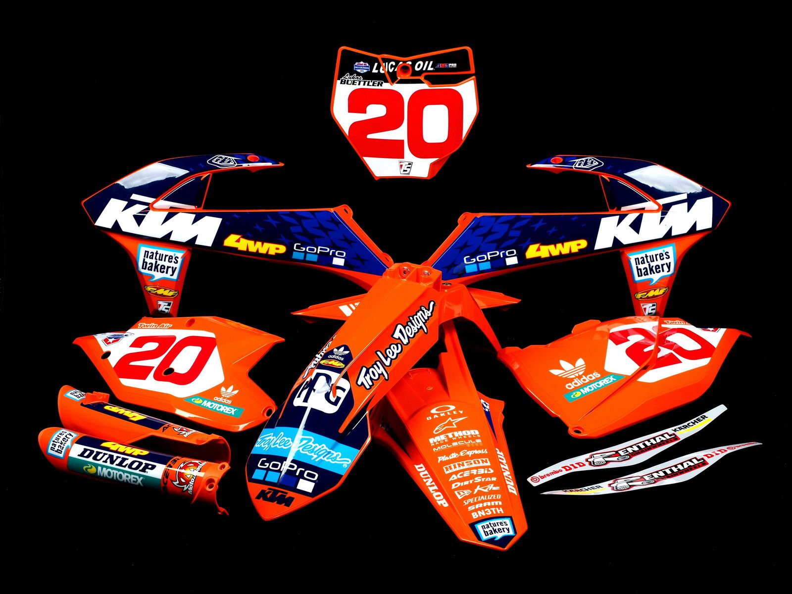 OLYMPUS DIGITAL CAMERA Troy Lee Designs Dekor auf Plastiks beklebt für MX & Enduro Modelle passend für KTM – Bild 1