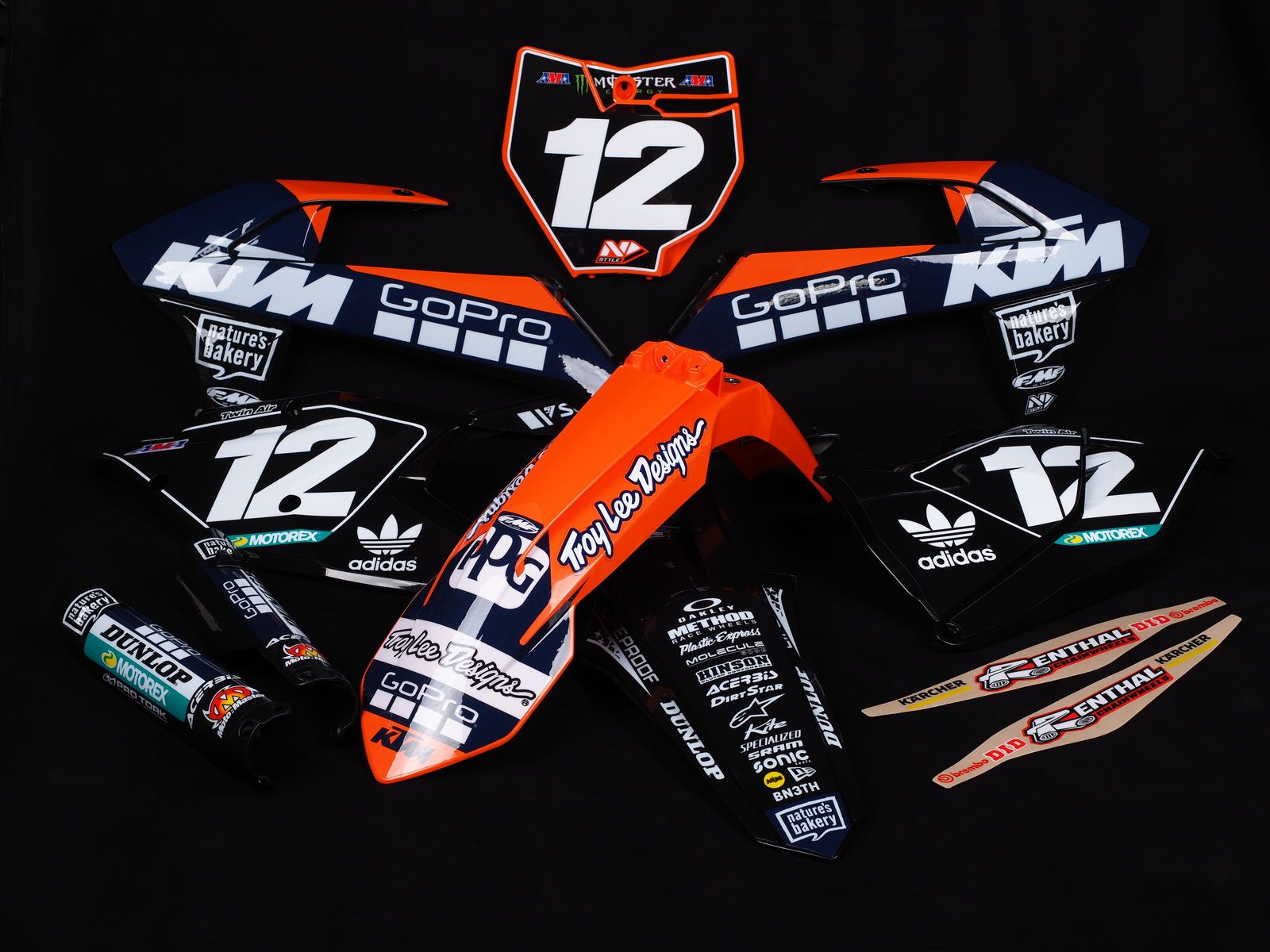 OLYMPUS DIGITAL CAMERA Troy Lee Designs Dekor auf Plastiks beklebt für MX & Enduro Modelle passend für KTM – Bild 1