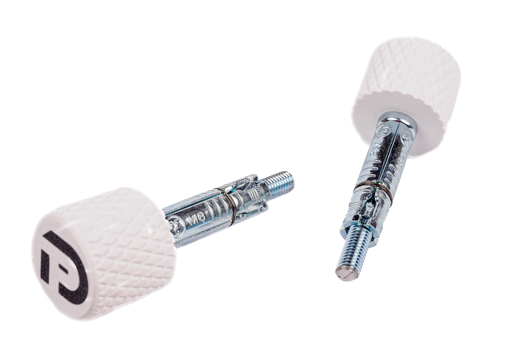 Supermoto Bar Ends – Sturz Pegs für den Lenker in der Farbe Weiss Supermoto Bar Ends – Sturz Pegs für den Lenker in der Farbe Weiss – Bild 1