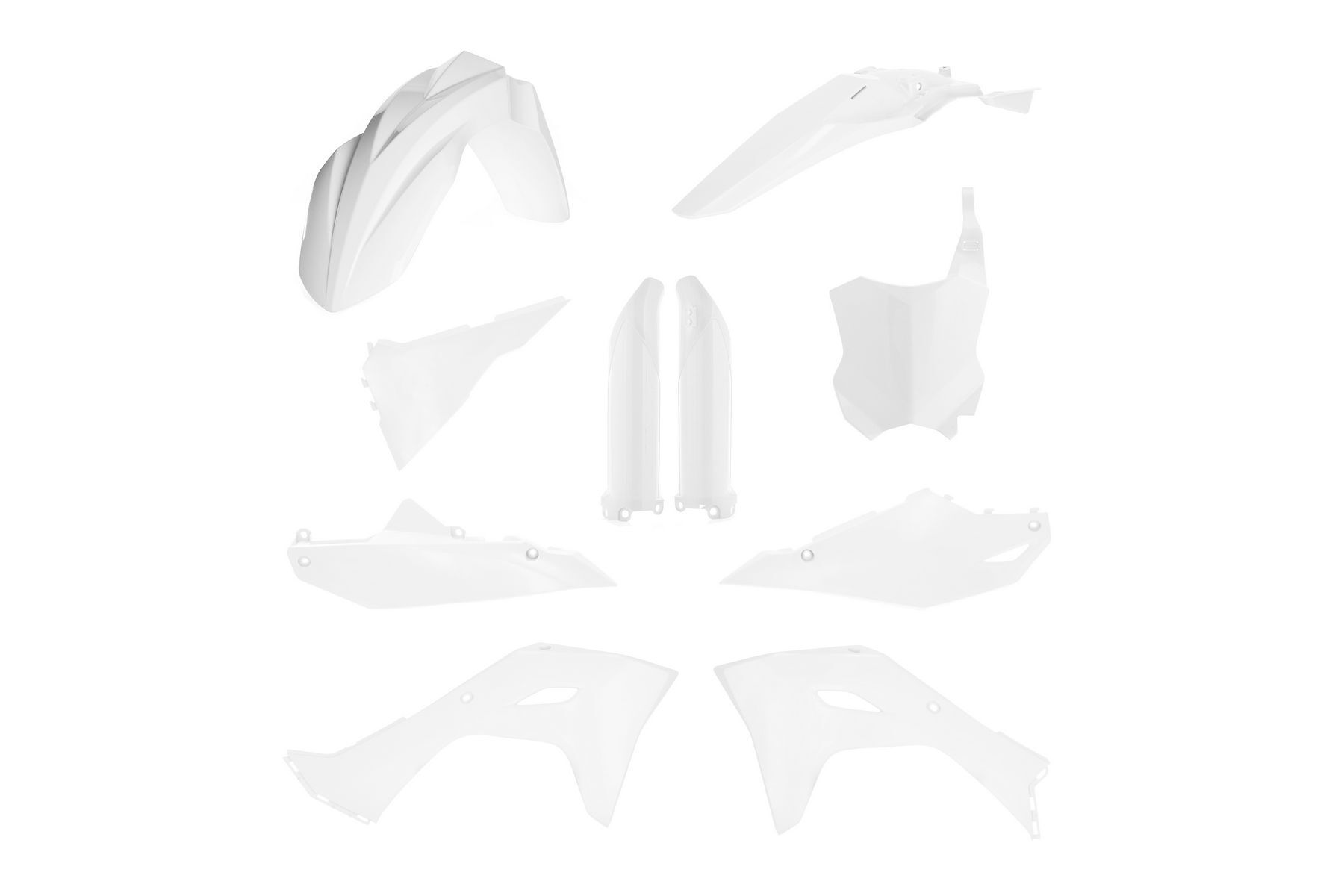 Acerbis Plastik Full Kit passend für Kawasaki KXF450 2024 – 2026 und KXF250 2025 – 2026 Weiß – Bild 1