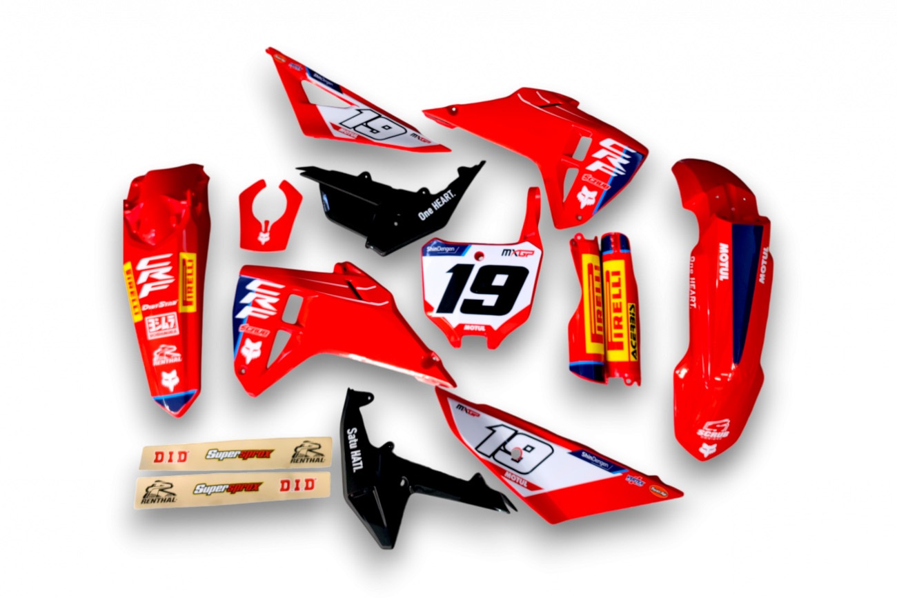 Dekor-Honda-auf-Plastiks-beklebt-fuer-MX-und-Enduro-Modelle-05 Dekor auf Plastiks beklebt für MX und Enduro Modelle passend für Honda – Bild 1