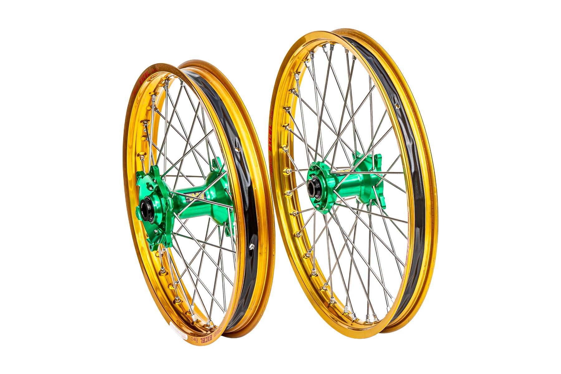 Excel Felgensatz Haan Wheels Motocross Felgen Gold Grün