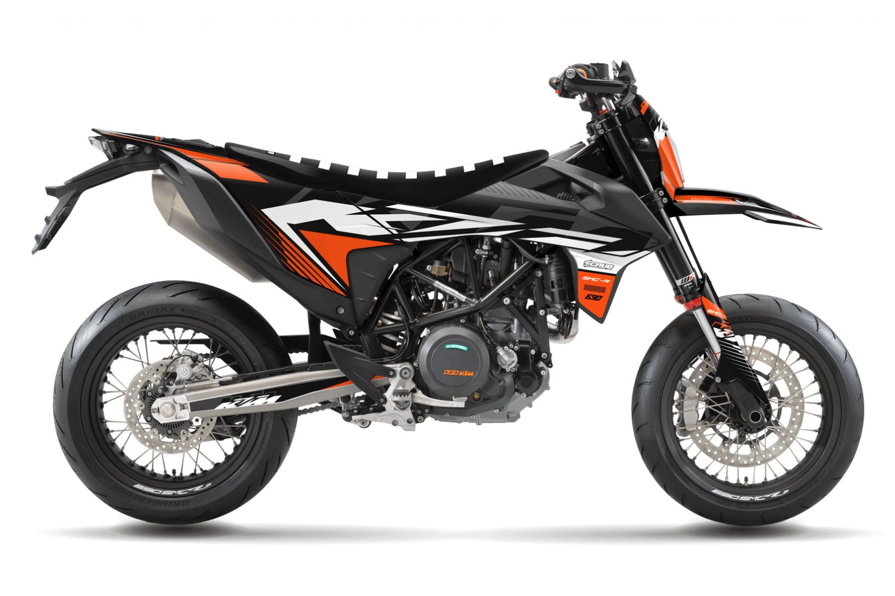 Dekor Factory Link Black passend für KTM 690 SMC R-1 Dekor Factory Link Black passend für KTM 690 SMC R – Bild 1