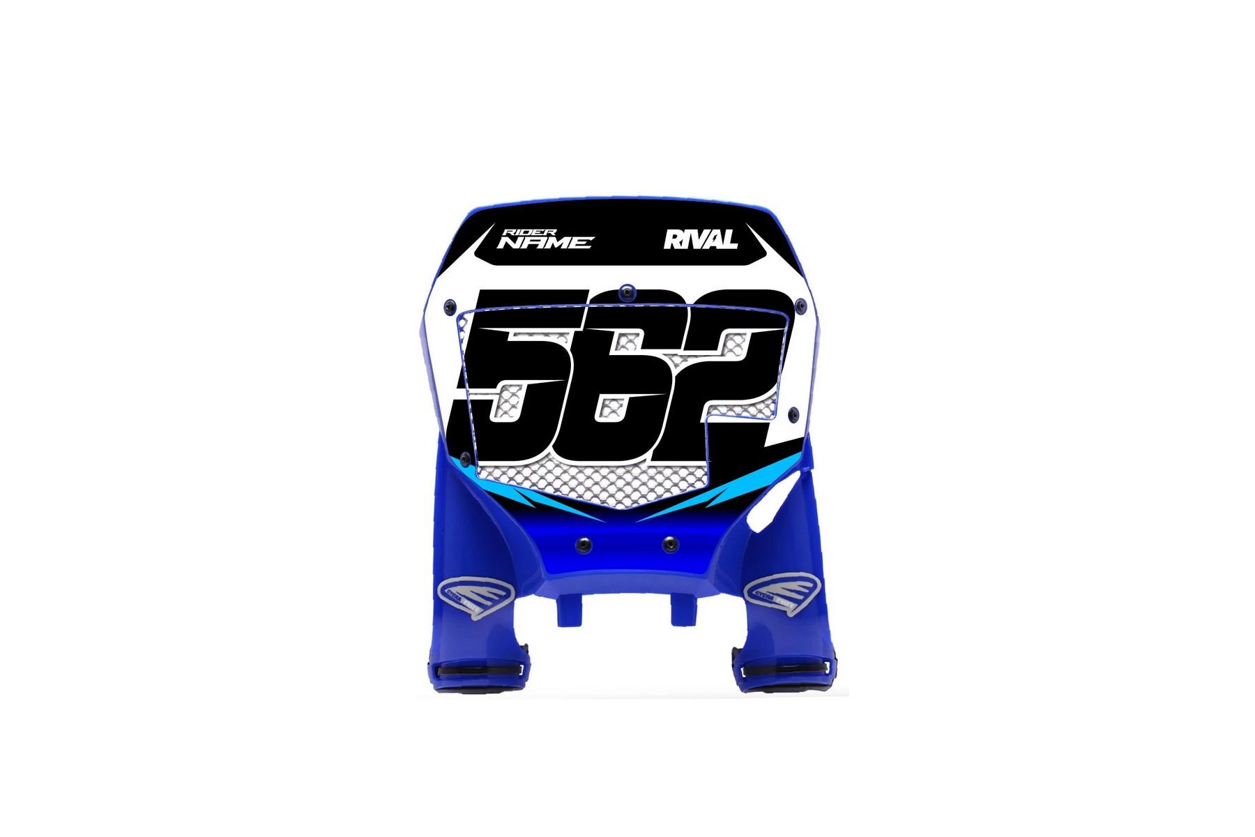 Cycra Startnummerntafel Stadium Vented YZ1 Cycra Startnummerntafel Stadium Vented passend für Yamaha YZF450 2023 – 2026 und YZF250 2024 – 2026 Blau mit Name und Startnummer – Bild 1