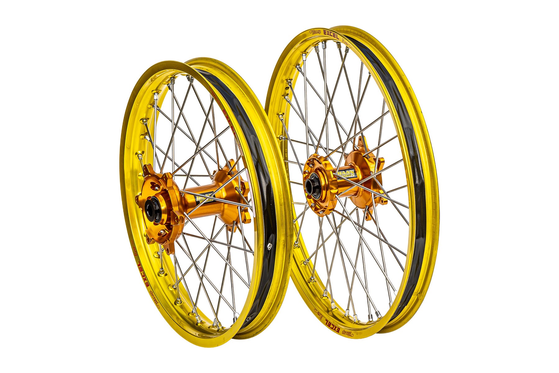 Excel Felgensatz Haan Wheels Motocross Felgen Gelb Gold