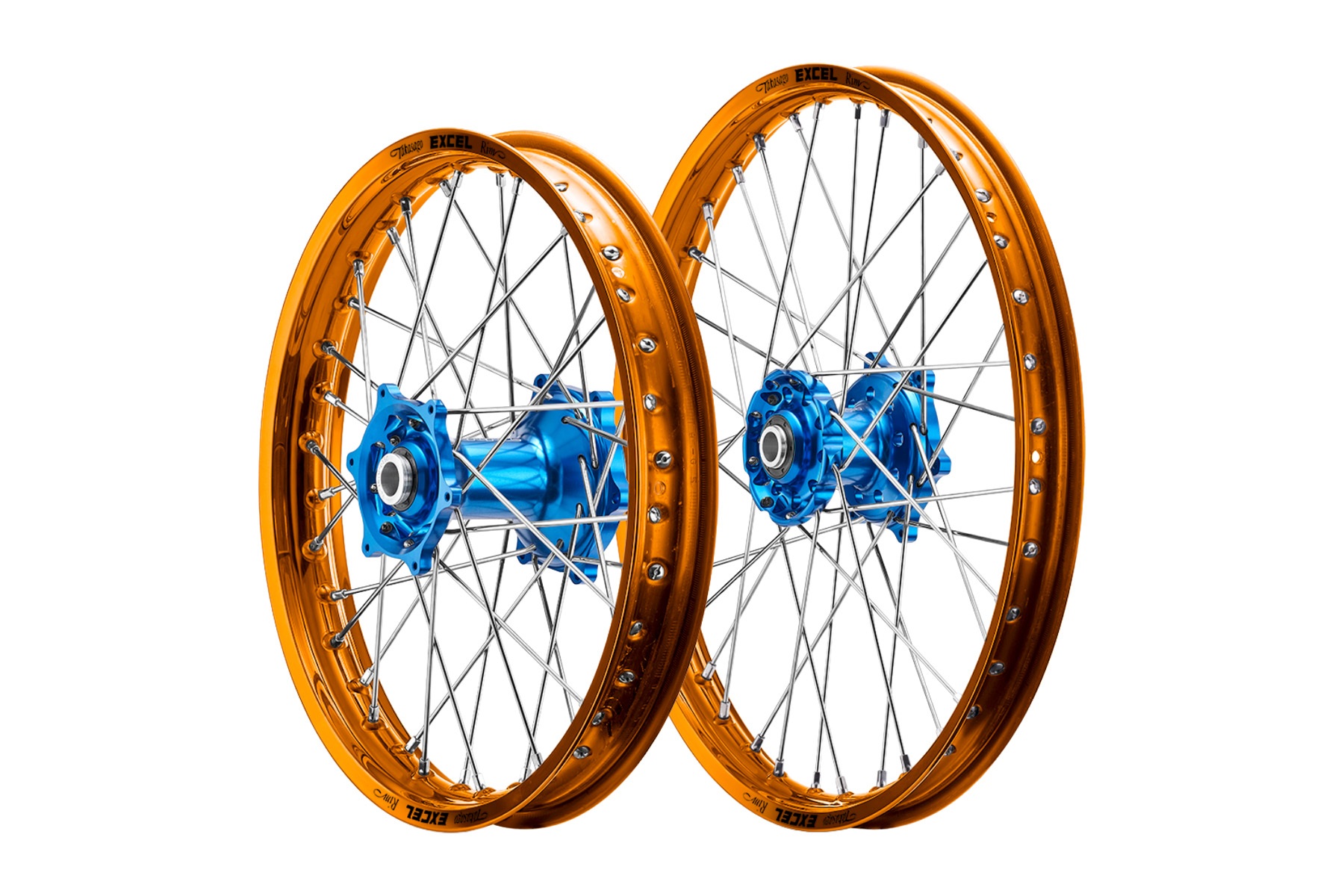 Excel Felgensatz Haan Wheels Motocross Felgen Orange Blau Excel Felgensatz Haan Wheels Motocross Felgen Orange Blau