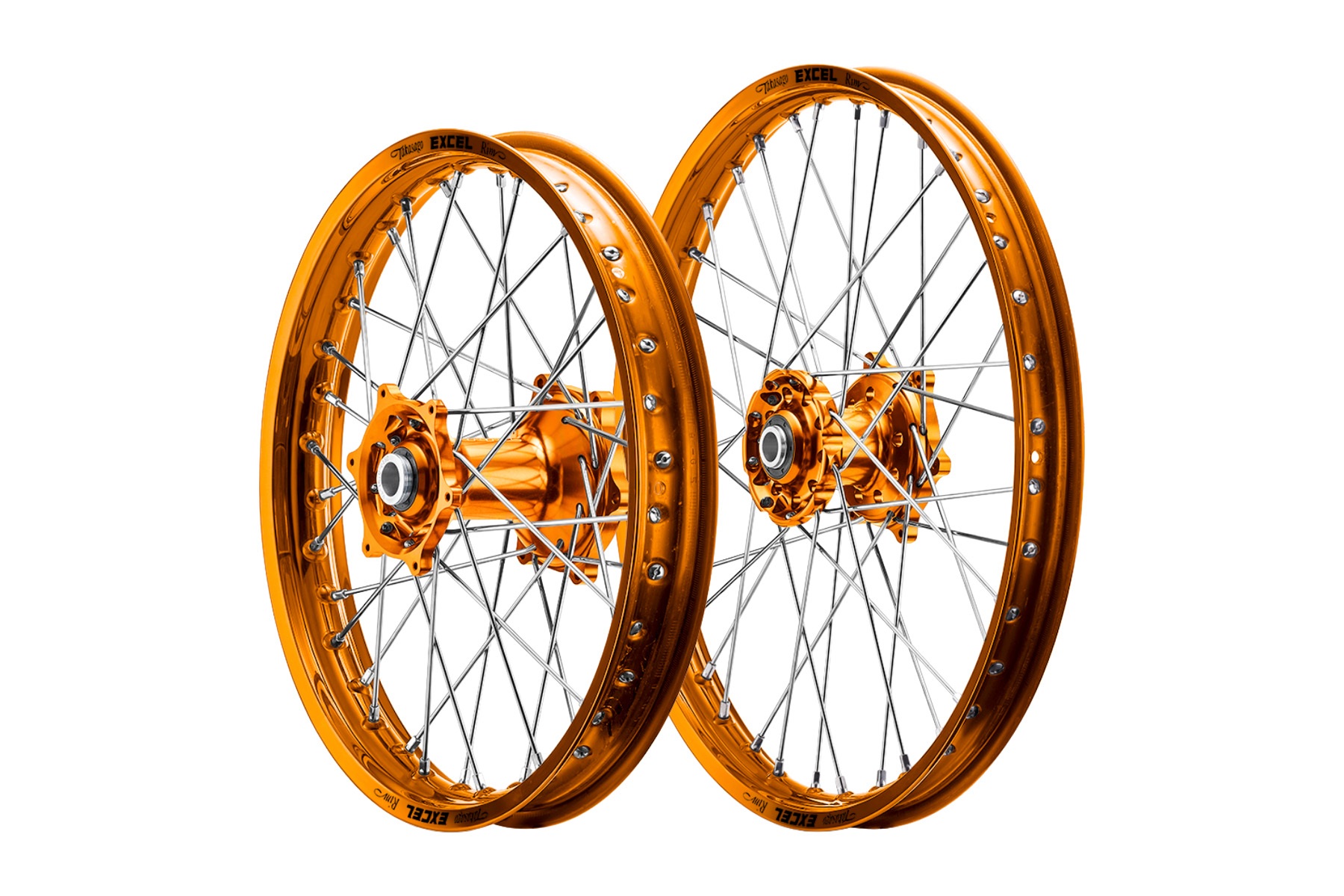 Excel Felgensatz Haan Wheels Motocross Felgen Orange Excel Felgensatz Haan Wheels Motocross Felgen Orange