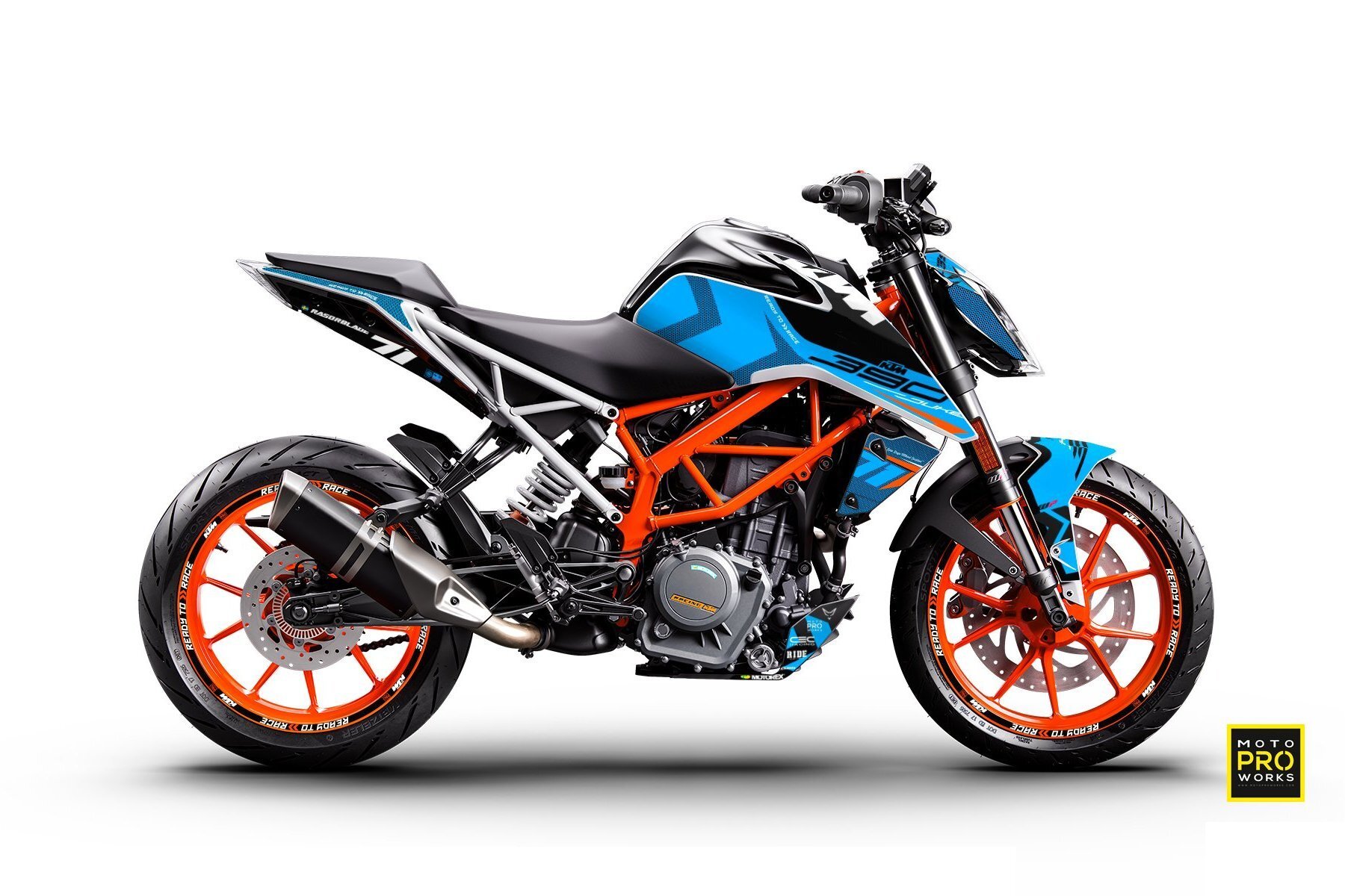 Dekor Factory Duke Below Blue passend für KTM Duke 125 200 250 390