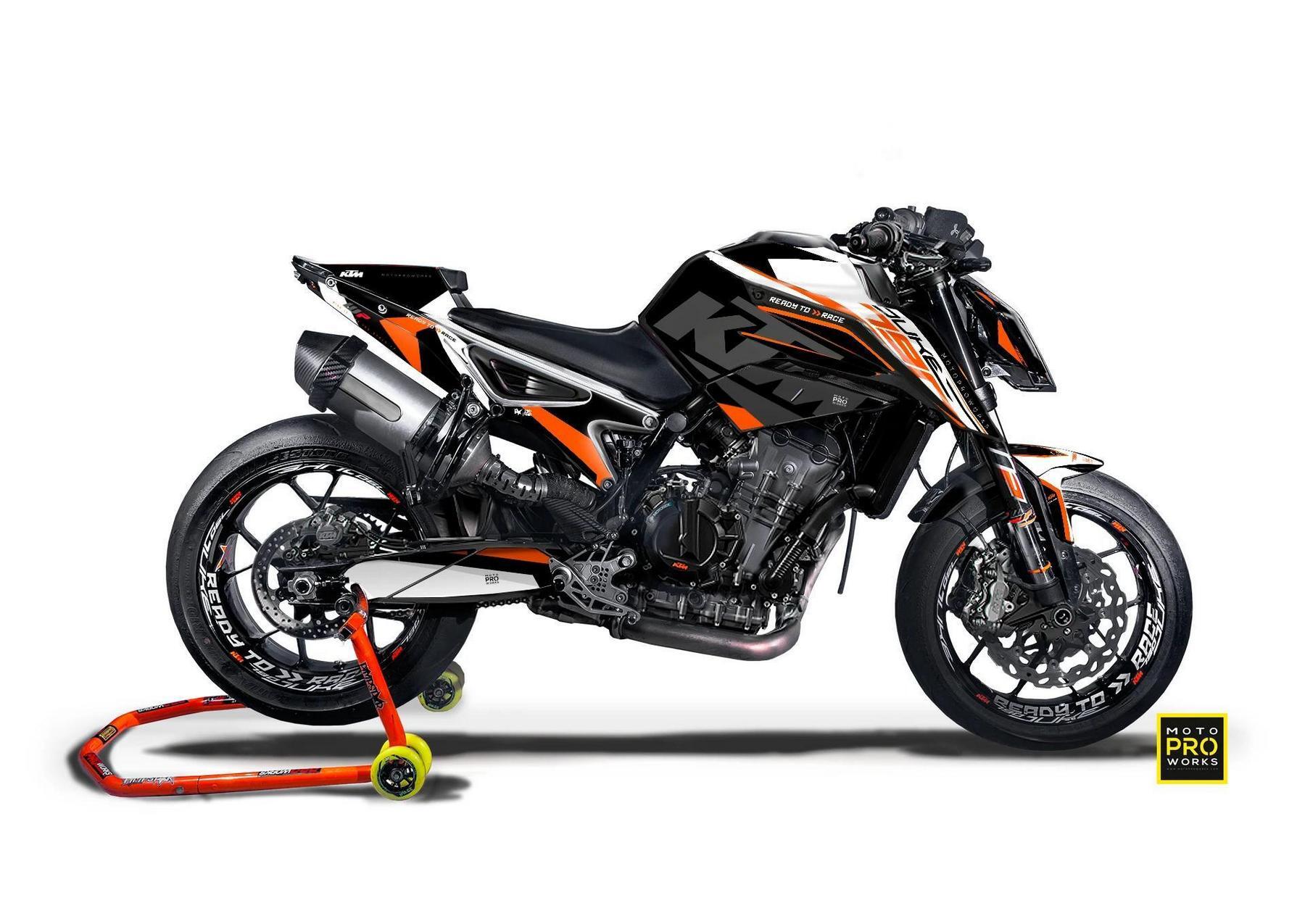 Dekor Factory Liquid Grey passend für KTM Duke 790