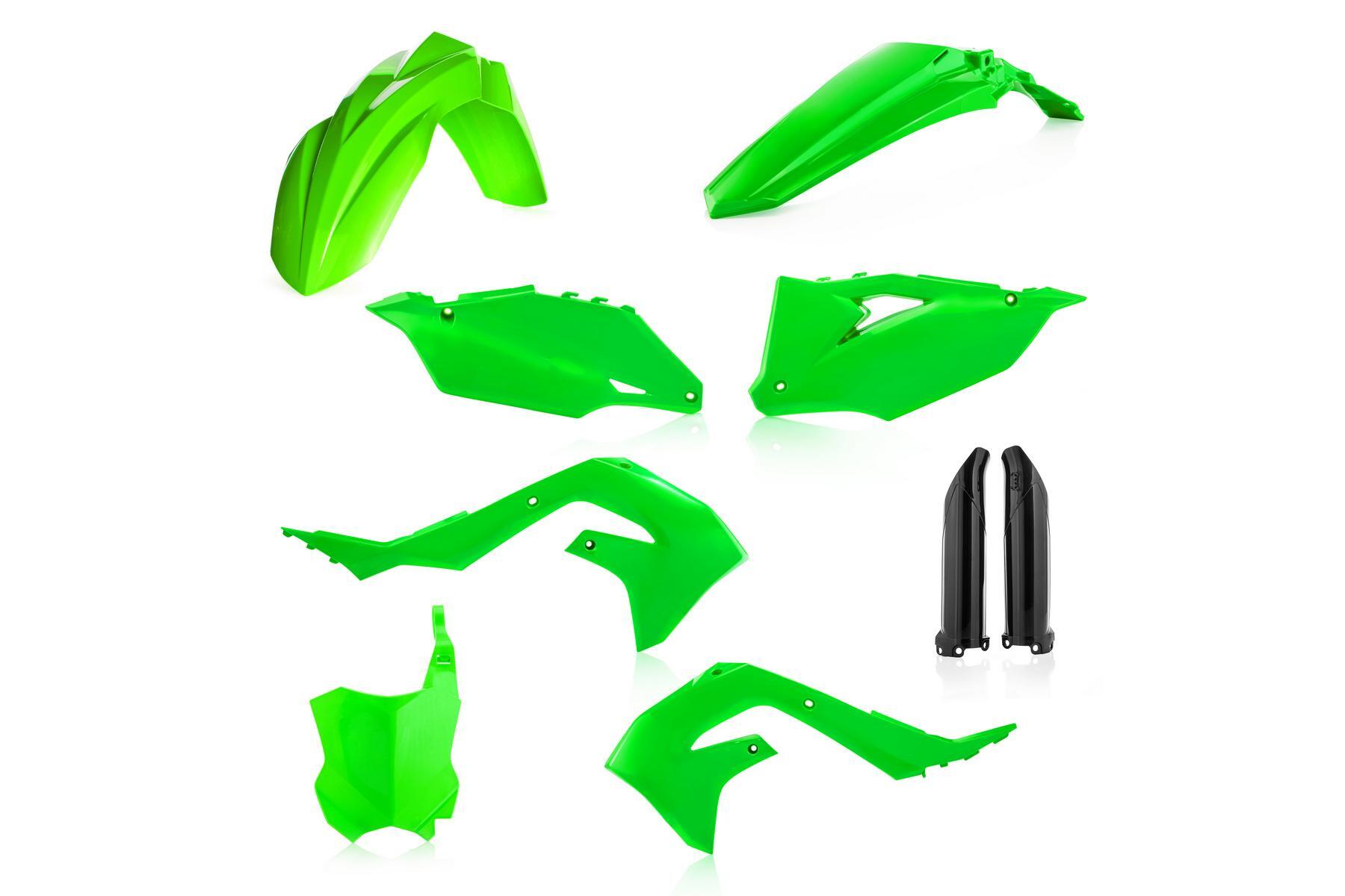 Acerbis Plastik Full Kit passend für Kawasaki KXF450 2019 – 2023 und KXF250 2021 – 2024 Neon | Grün