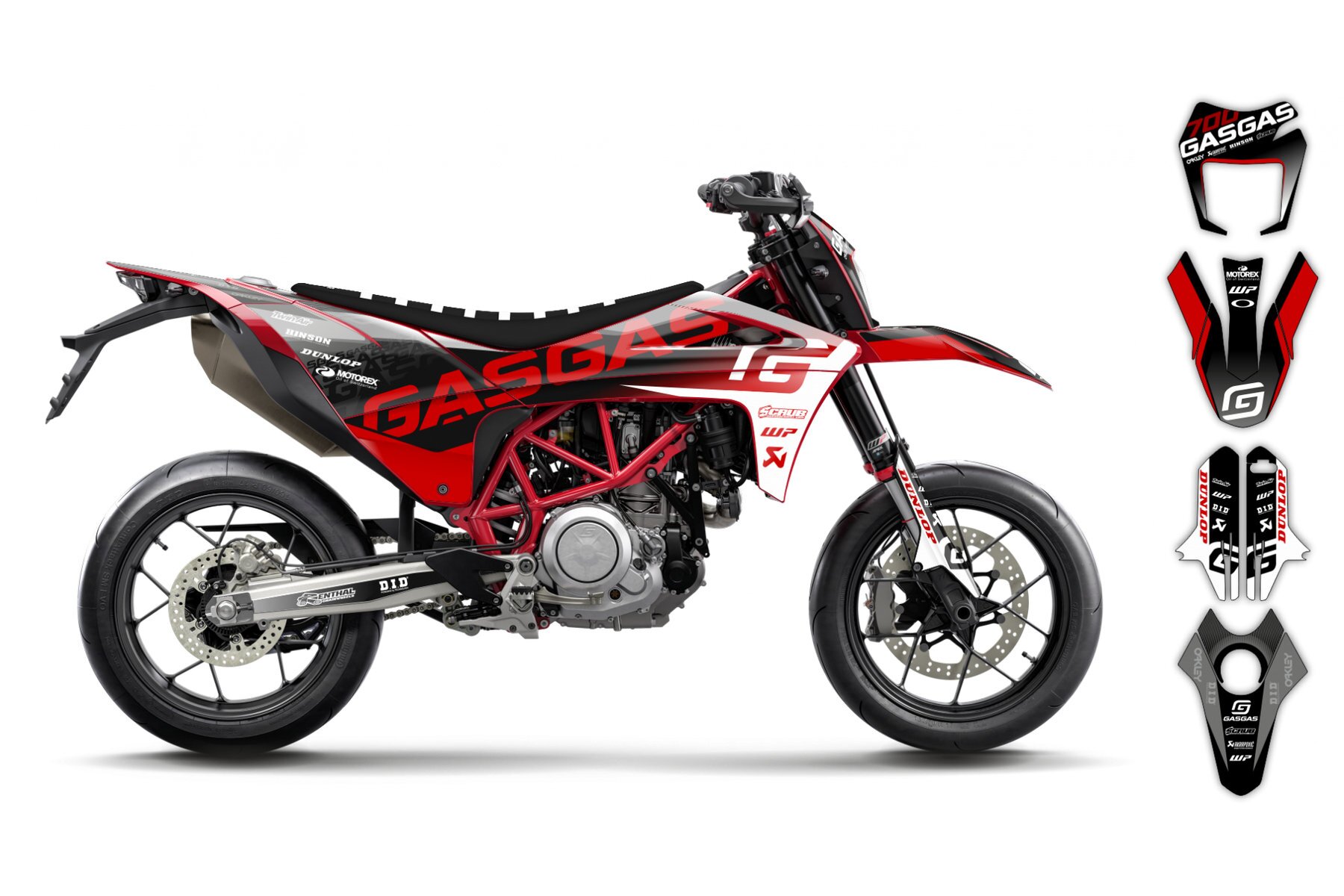 Dekor Factory Black White passend für Gas Gas SM 700 – Bild 2