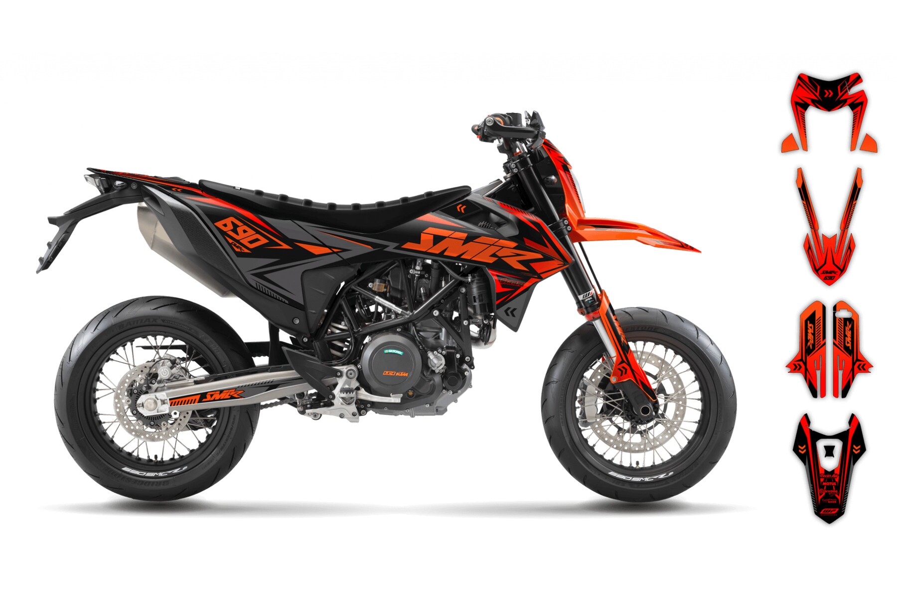 Dekor Factory Unicor Orange passend für KTM 690 SMC R – Bild 2