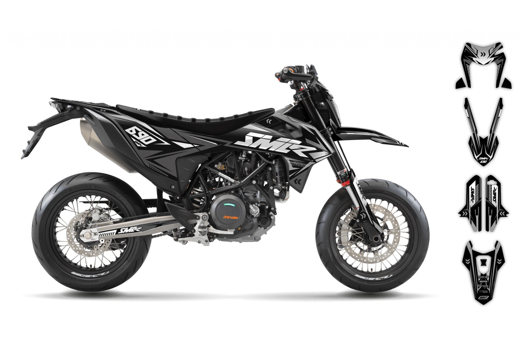 Dekor Factory Unicor White passend für KTM 690 SMC R – Bild 2