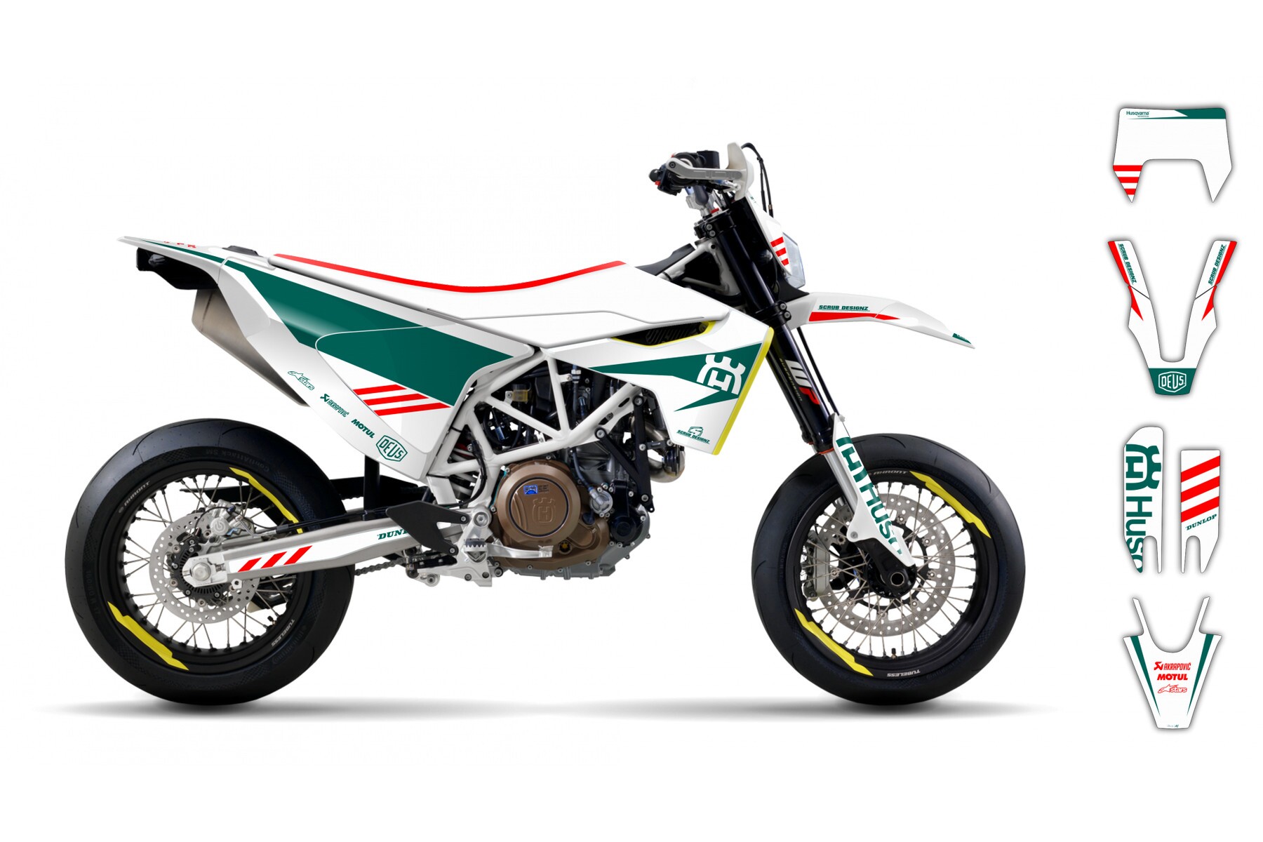 Dekor Factory Iso White passend für Husqvarna 701 Supermoto – Bild 2