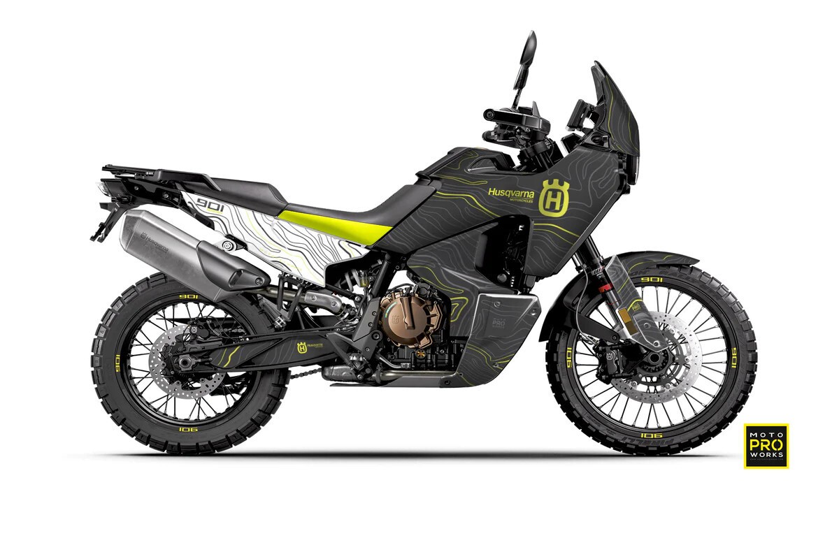 Dekor Factory Exploration Grey - White passend für Husqvarna Norden 901