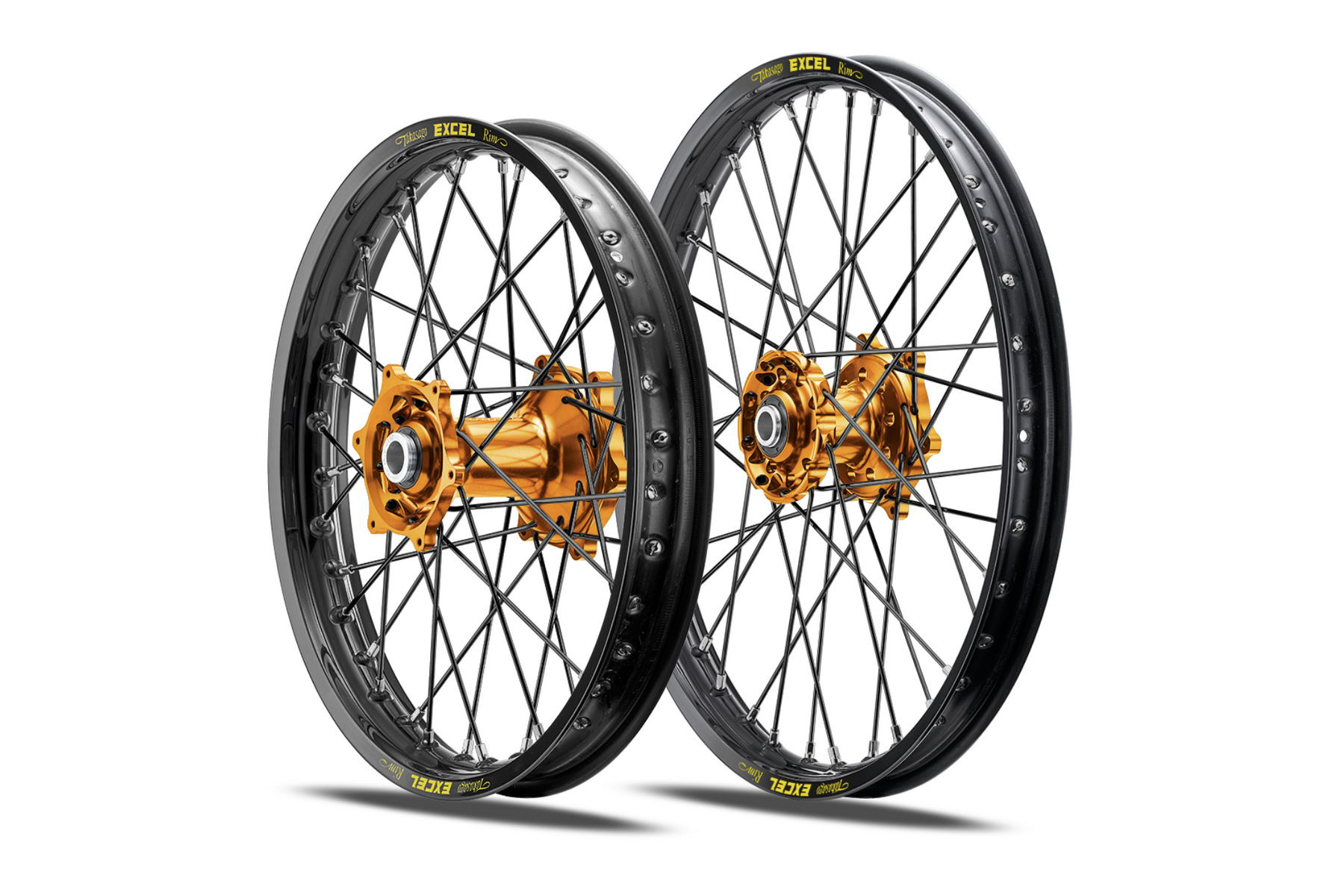 Excel Felgensatz Haan Wheels | Motocross Felgen | Schwarz – Orange