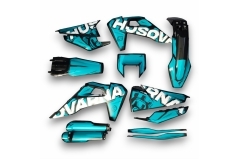 Dekor auf Plastiks beklebt für MX und Enduro Modelle passend für Husqvarna