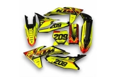 Dekor auf Plastiks beklebt für MX & Enduro Modelle passend für KTM