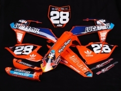 Troy Lee Designs Dekor auf Plastiks beklebt für MX & Enduro Modelle passend für KTM