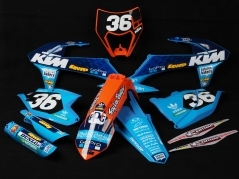 Troy Lee Designs Dekor auf Plastiks beklebt für MX & Enduro Modelle passend für KTM