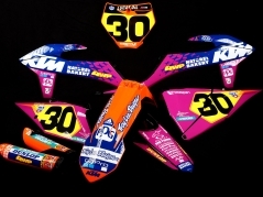 Troy Lee Designs Dekor auf Plastiks beklebt für MX & Enduro Modelle passend für KTM