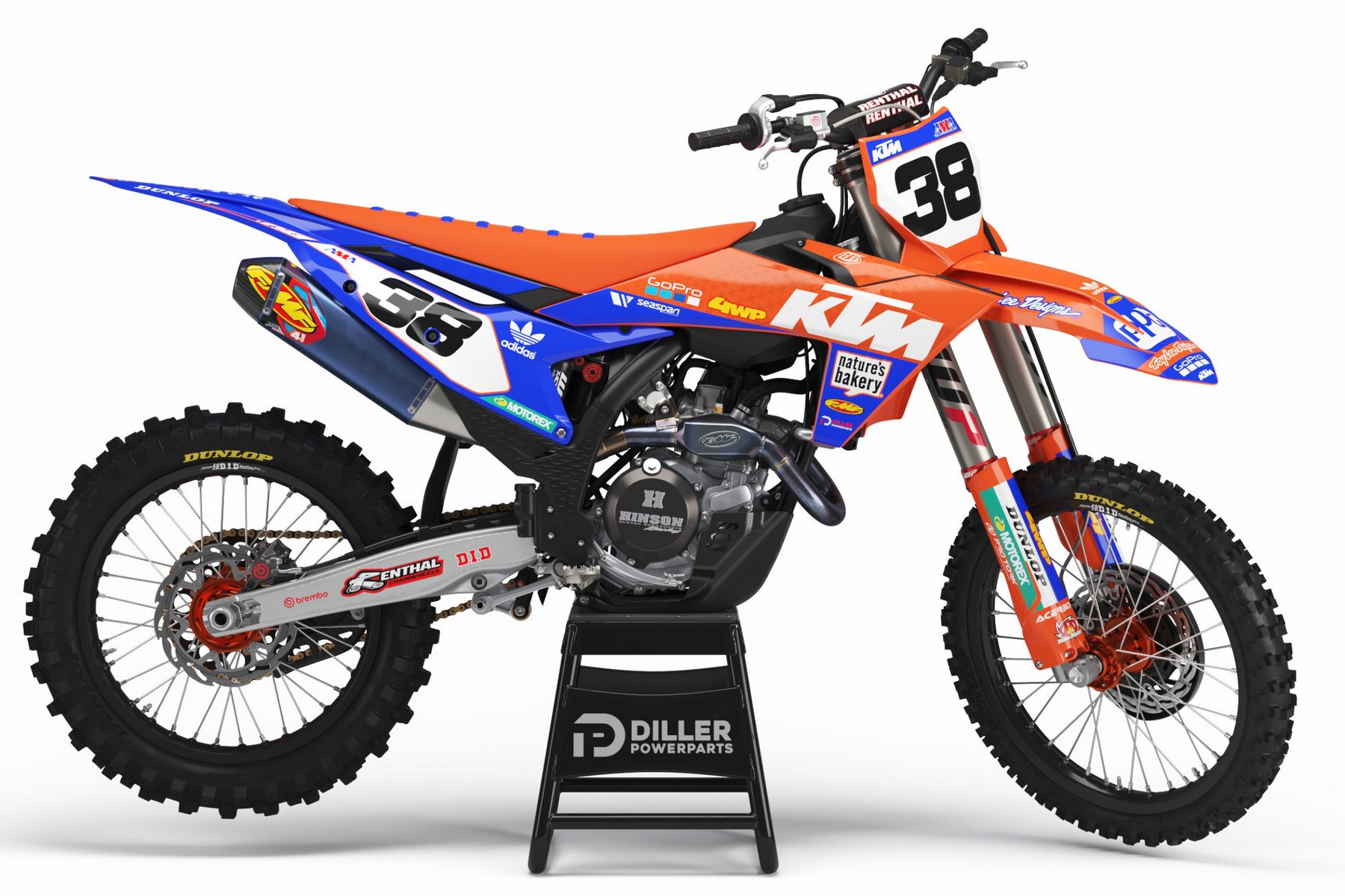 Dekor Troy Lee Designs Blau/Orange passend für KTM