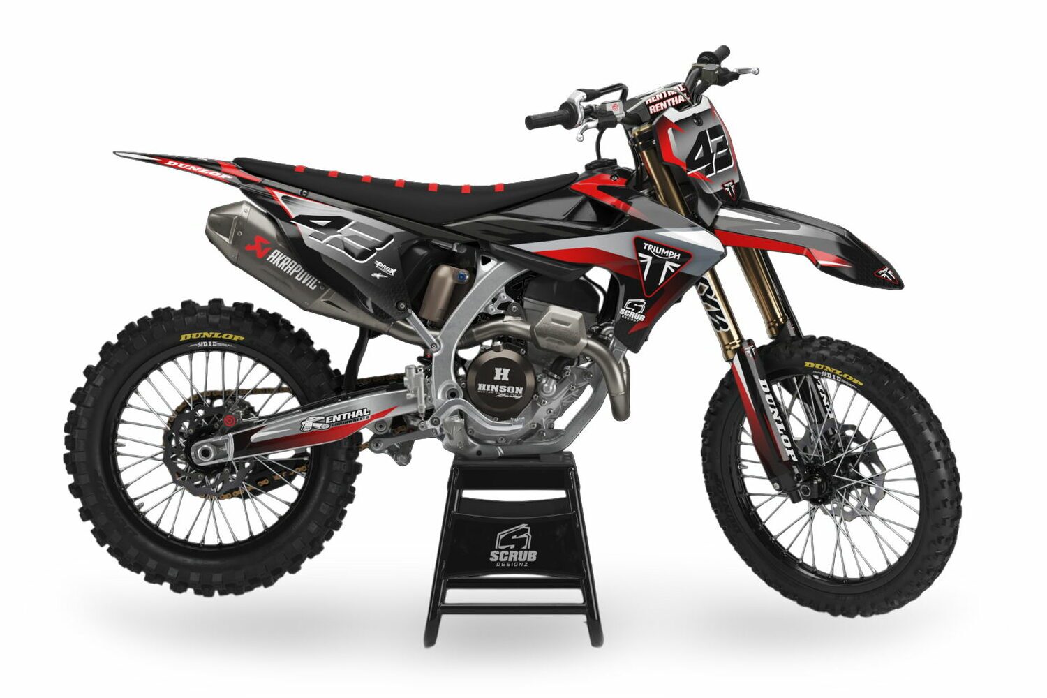 Dekor Factory Cadani Red Limited Edition passend für Triumph