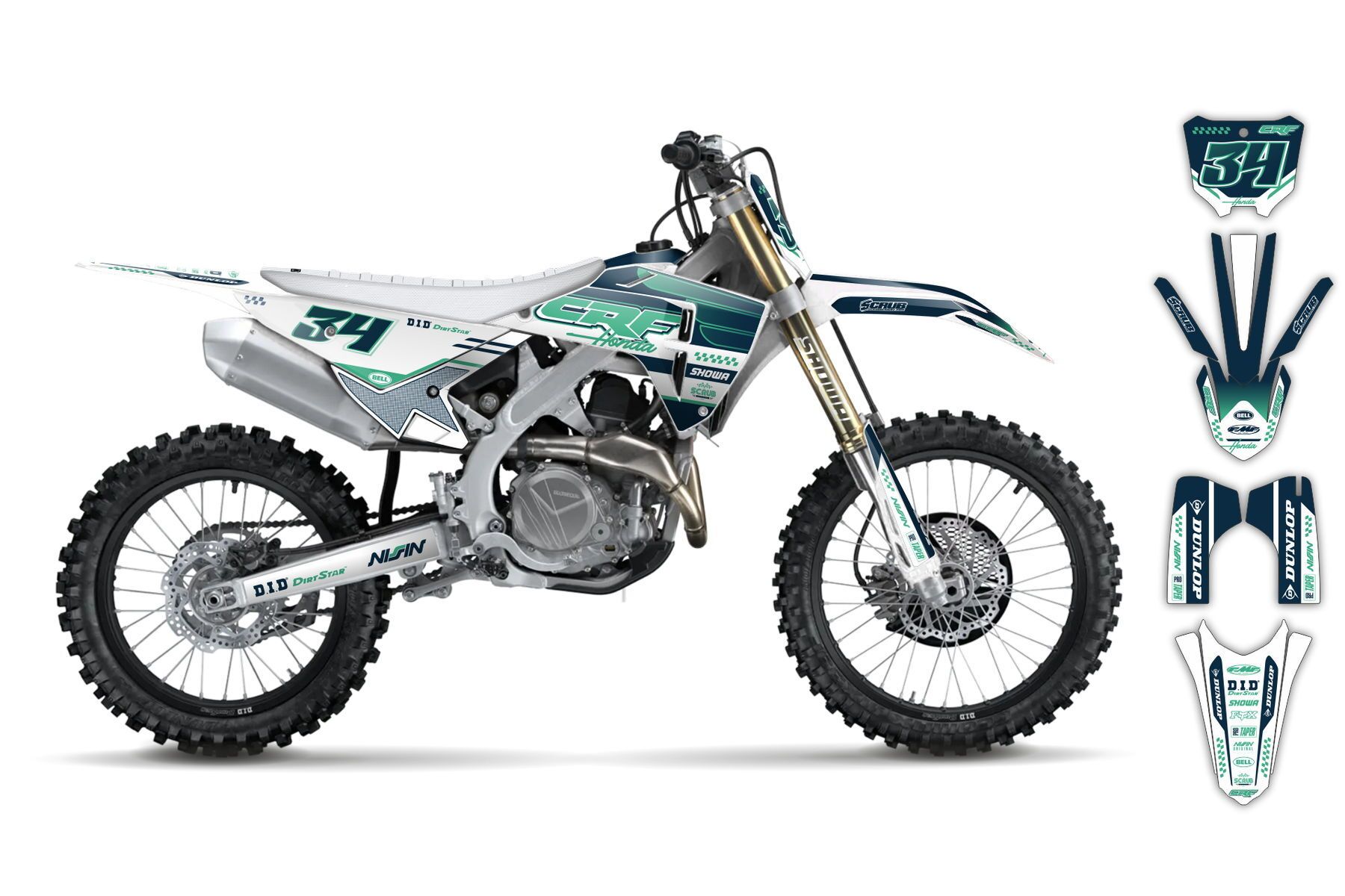 Dekor Factory Goldwing White | Teal Limited Edition passend für Honda- – Bild 2