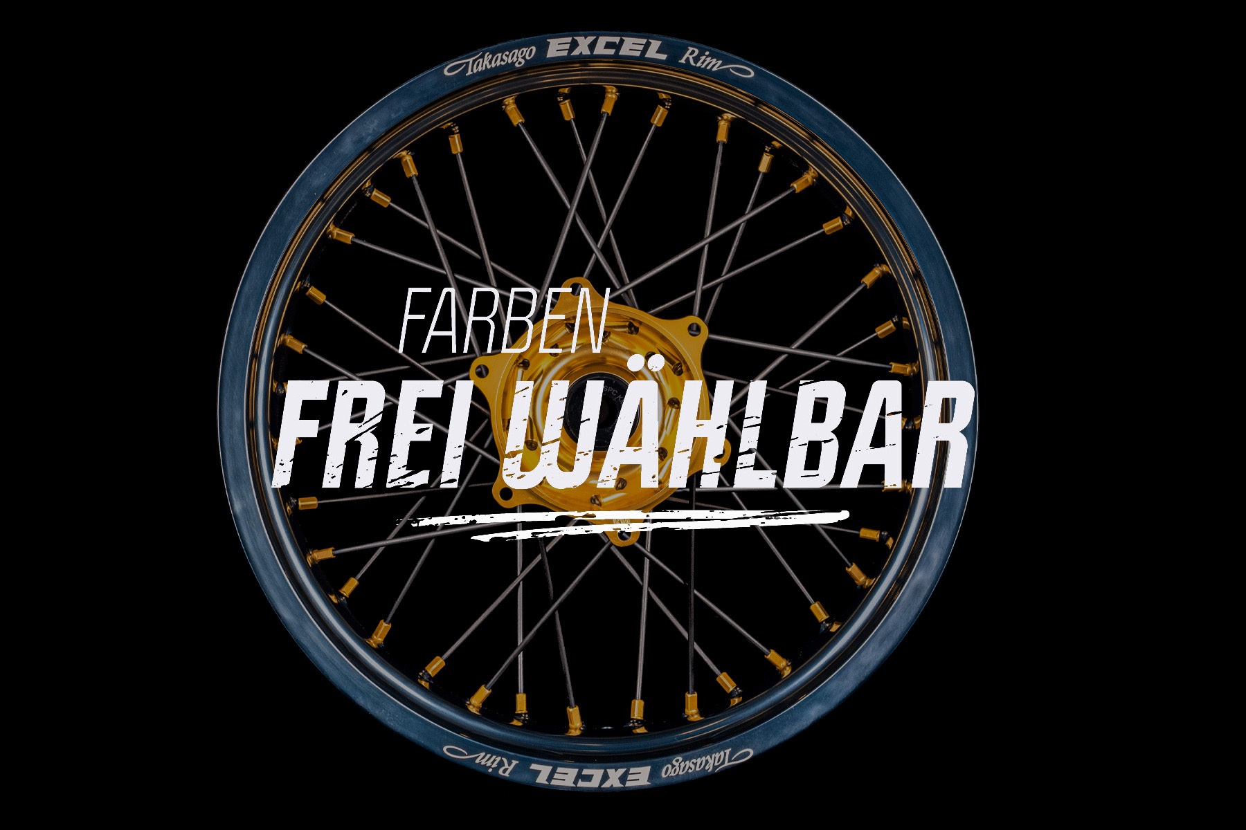 Supermoto Radsatz von Haan Wheels mit Pulver Beschichtung in Wunschfarbe – Bild 2