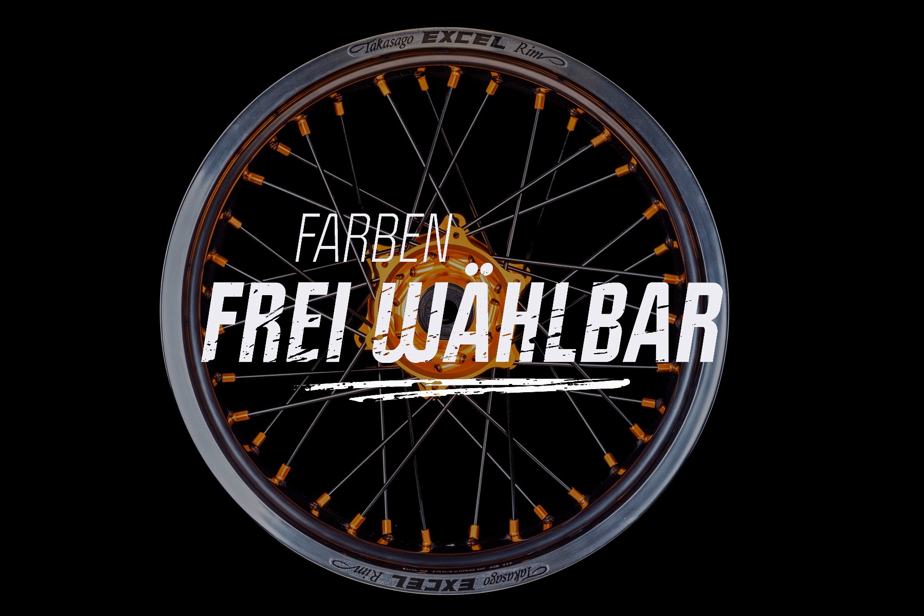 Supermoto Radsatz von Haan Wheels mit Pulver Beschichtung in Wunschfarbe – Bild 2