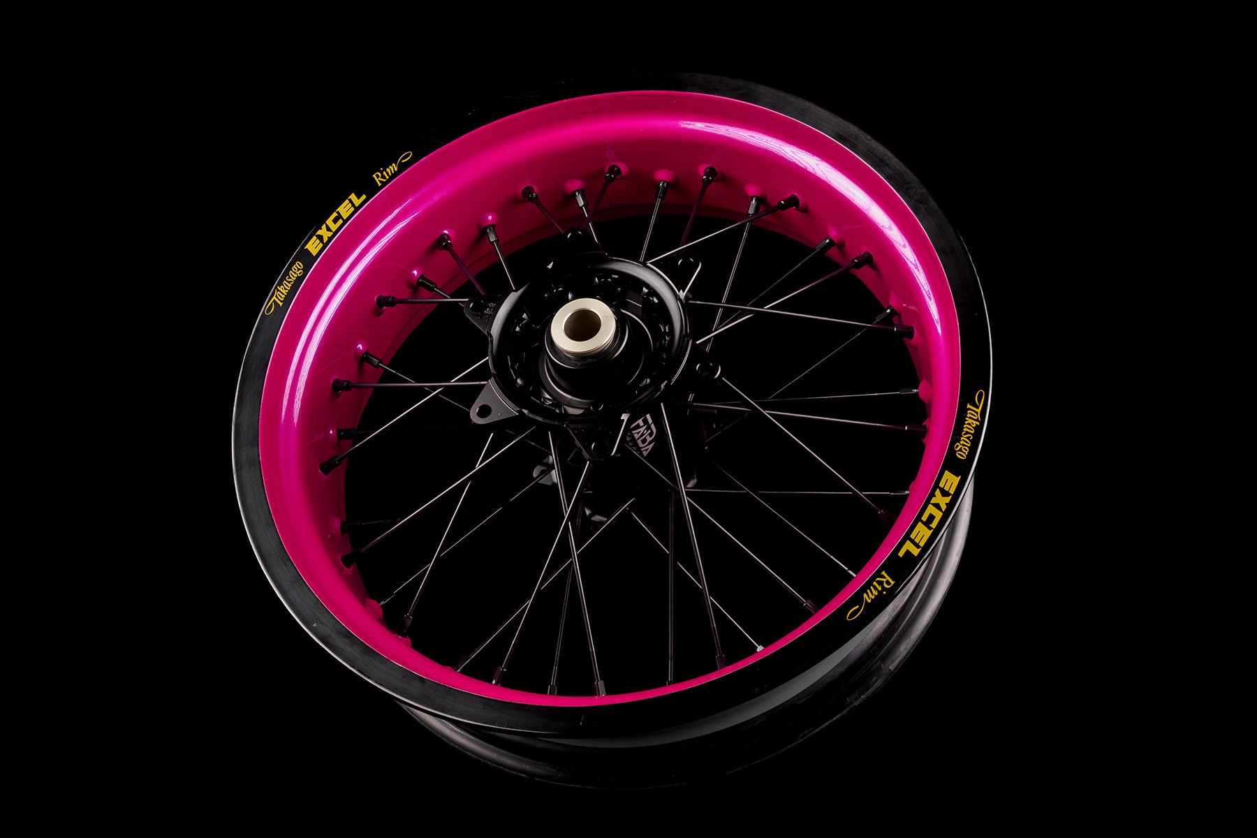 Excel Felgensatz Faba | Supermoto Felgen | in Wunschfarbe lackiert – Bild 3