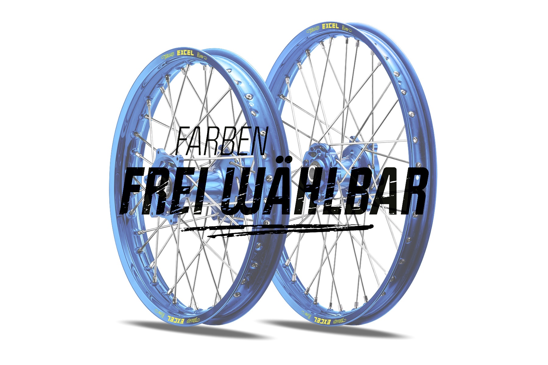 Excel Felgensatz Haan Wheels | Motocross Felgen | Blau – Bild 2