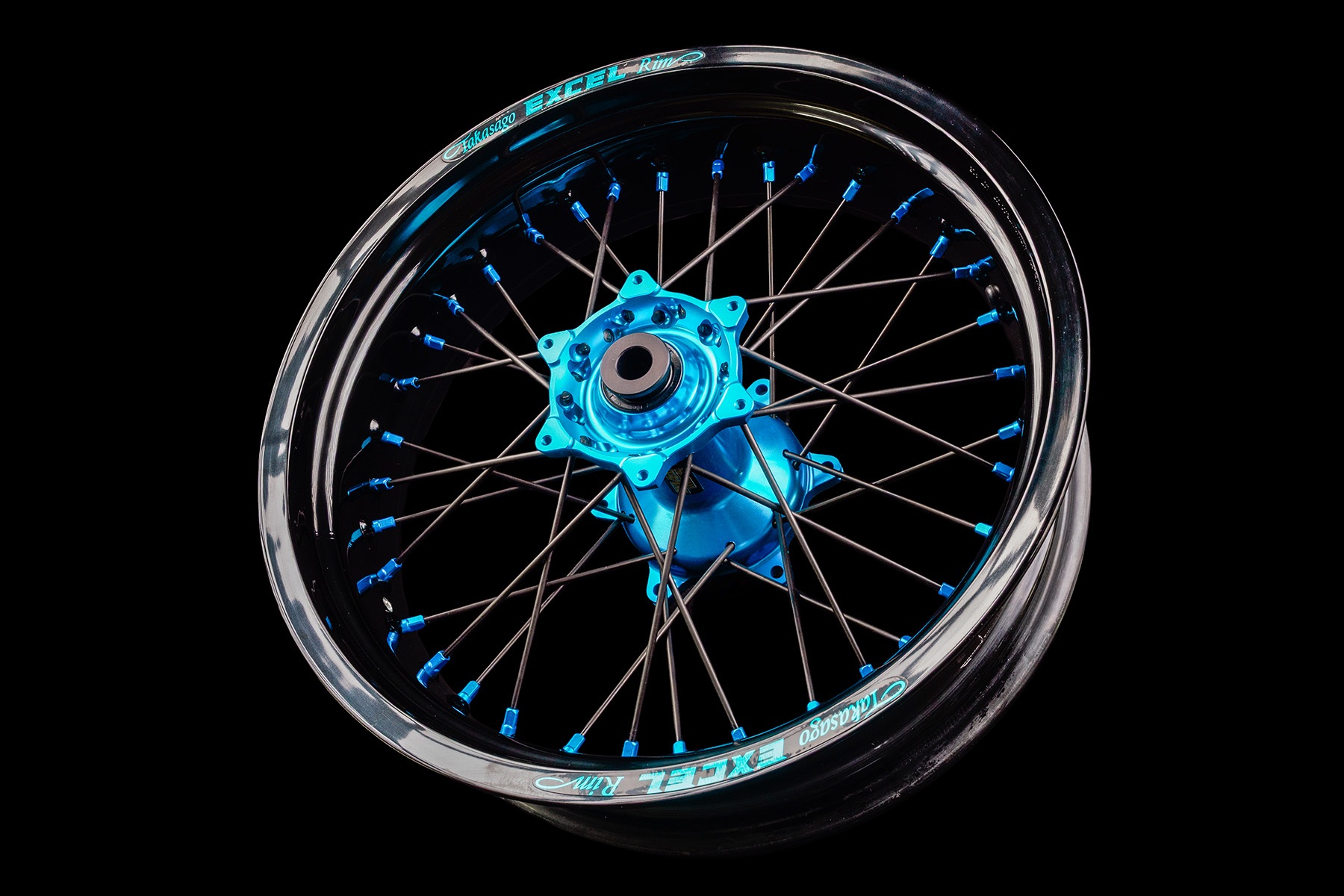 Supermoto Radsatz von Haan Wheels Sky Blue – Bild 3
