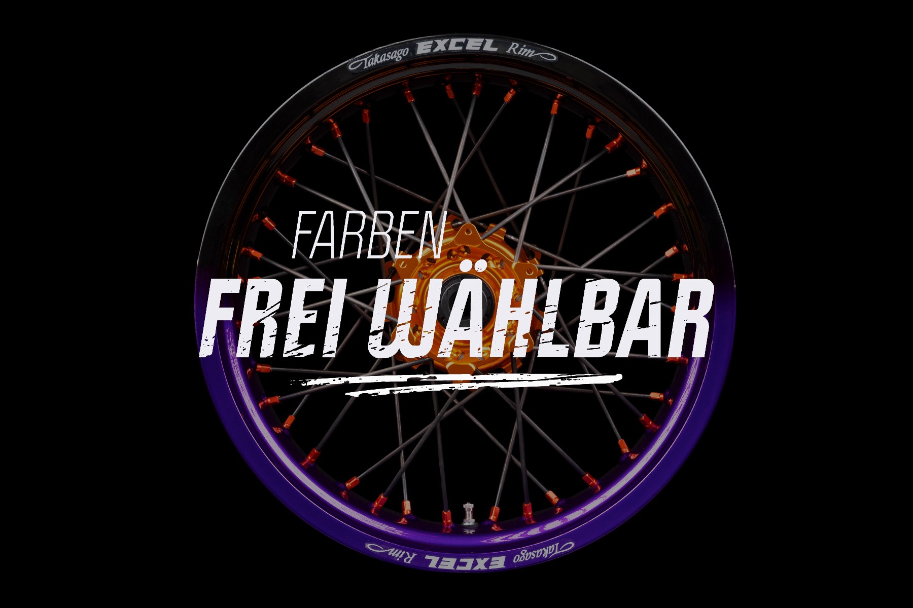 Supermoto Radsatz von Haan Wheels mit Pulver Beschichtung in Wunschfarbe – Bild 2