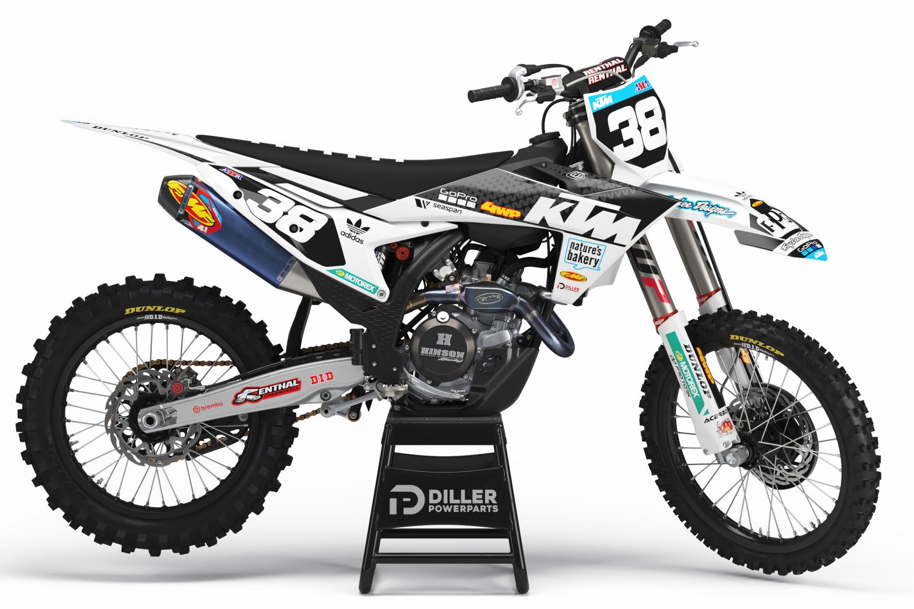 Dekor Troy Lee Designs Weiß/Schwarz passend für KTM – Bild 1