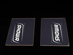 Factory Gabelaufkleber Carbon - Showa Weiss