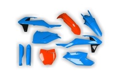 Racetech Plastik Full Kit passend für KTM SX SXF 2016 – 2018 Orange | Blau