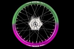 Supermoto Radsatz von Talon mit 50/50 Fadeübergang in Wunschfarbe