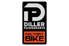 Diller Powerparts Aufkleber – Sticker – Factory Bike in Orange Chrom