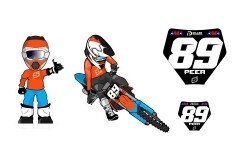 Stickerbogen mit Name und Nummer – Freie Farbwahl – Du bestimmst das Design