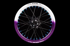 Excel Felgensatz G2 Series | Supermoto Felgen mit 50/50 Fadeübergang | Weiß – Lila