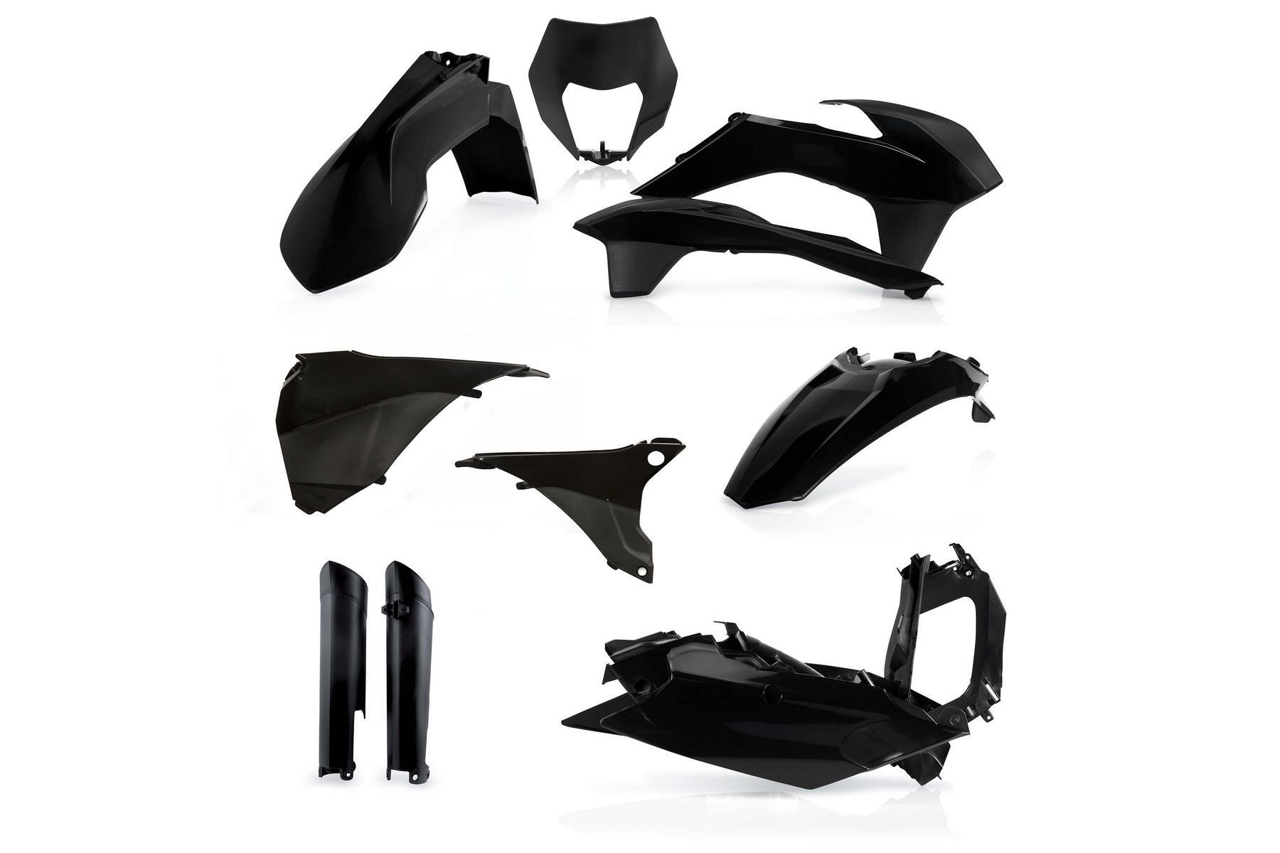 Acerbis Plastik Full Kit KTM EXC EXCF 14 – 15 Schwarz Acerbis Plastik Full Kit passend für KTM EXC EXCF 2014 - 2015 Schwarz – Bild 1
