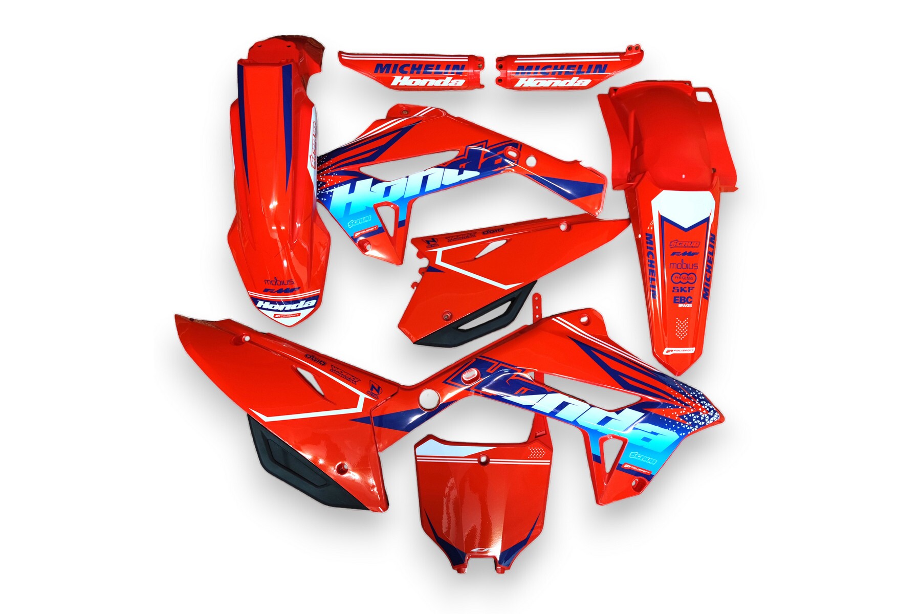 Dekor Honda auf Plastiks beklebt für MX und Enduro Modelle 03 Dekor auf Plastiks beklebt für MX und Enduro Modelle passend für Honda – Bild 1