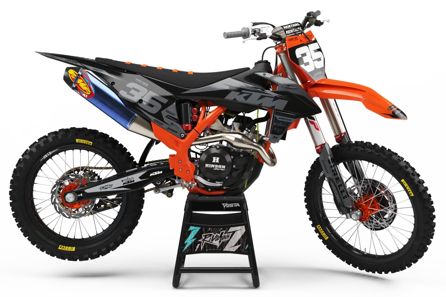 Dekor-Factory-KTM-Grey---Orange-Limited-Edition-w Dekor Factory Grey - Orange Limited Edition passend für KTM – Bild 1