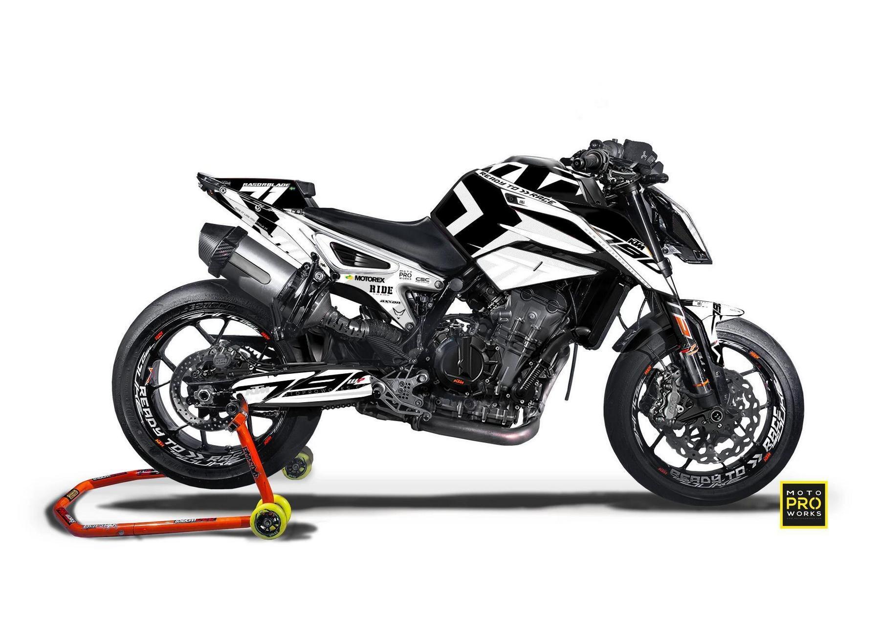 Dekor-Factory-KTM-Duke-790-Pretty-White-Limited-Edition-w Dekor Factory Pretty White passend für KTM Duke 790 – Bild 1