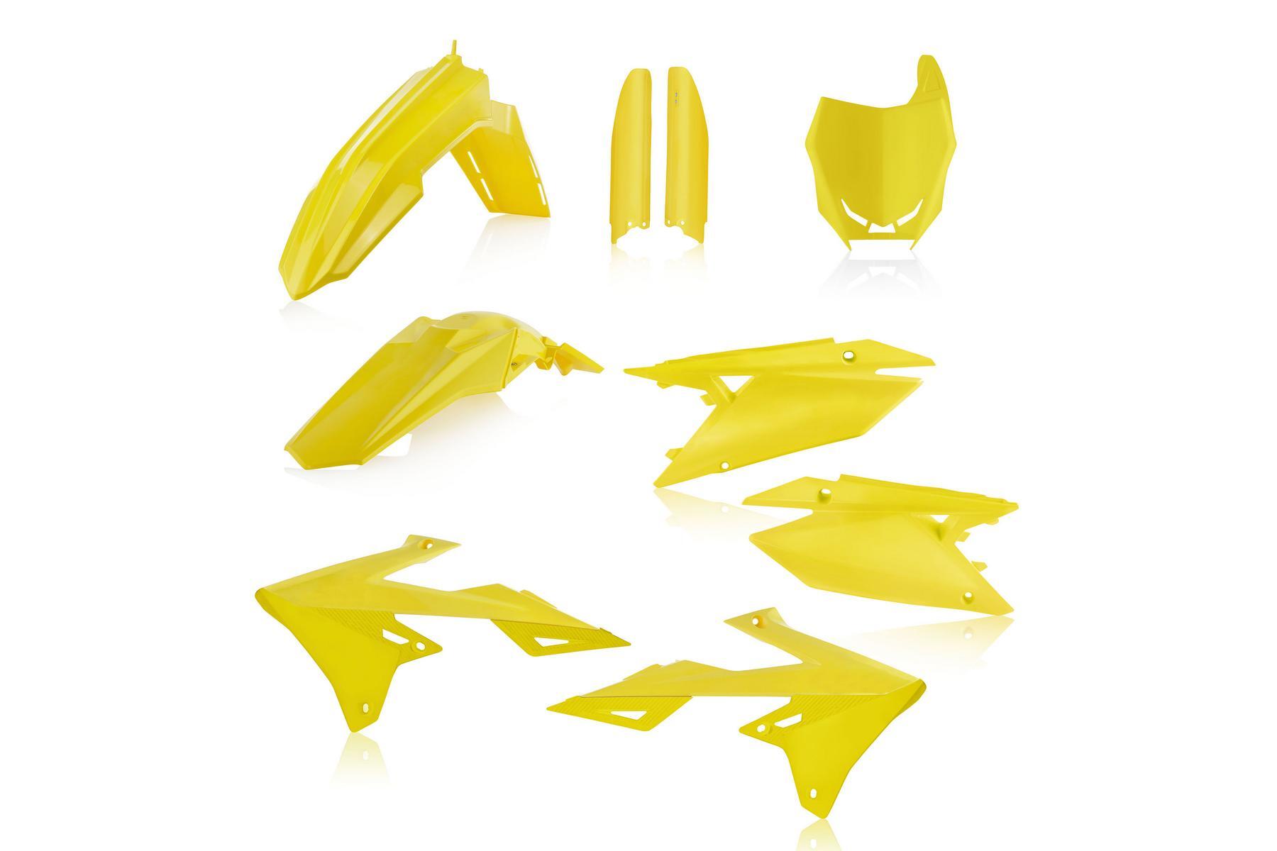 Acerbis Plastik Full Kit Suzuki RMZ450 18 – 21 und RMZ250 19 – 21 Gelb Acerbis Plastik Full Kit passend für Suzuki RMZ450 2018 – 2026 und RMZ250 2019 – 2026 Gelb – Bild 1