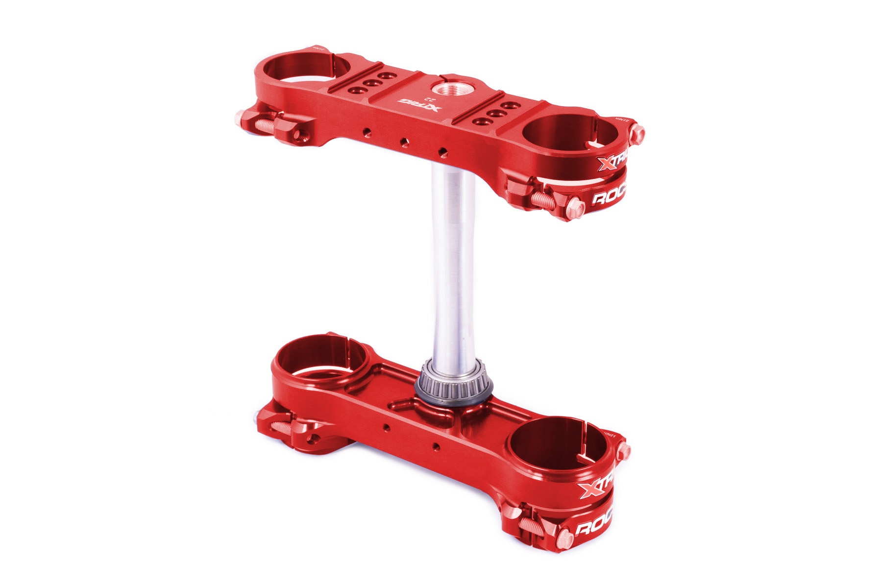 Xtrig Gabelbrücke Rocs Supermoto passend für KTM EXC EXCF 2024 – 2026 in Rot – Bild 1