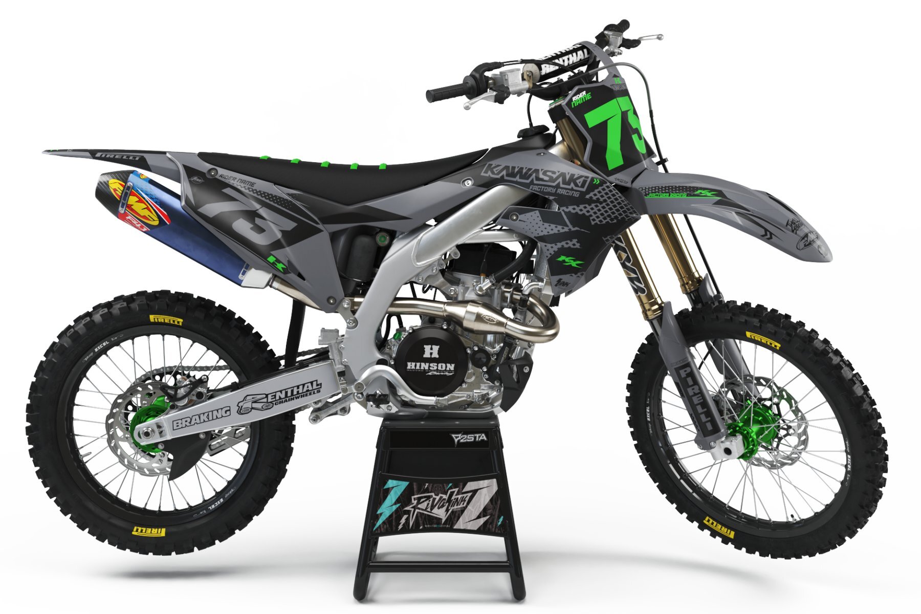 Dekor Factory Grey Limited Edition passend für Kawasaki – Bild 1