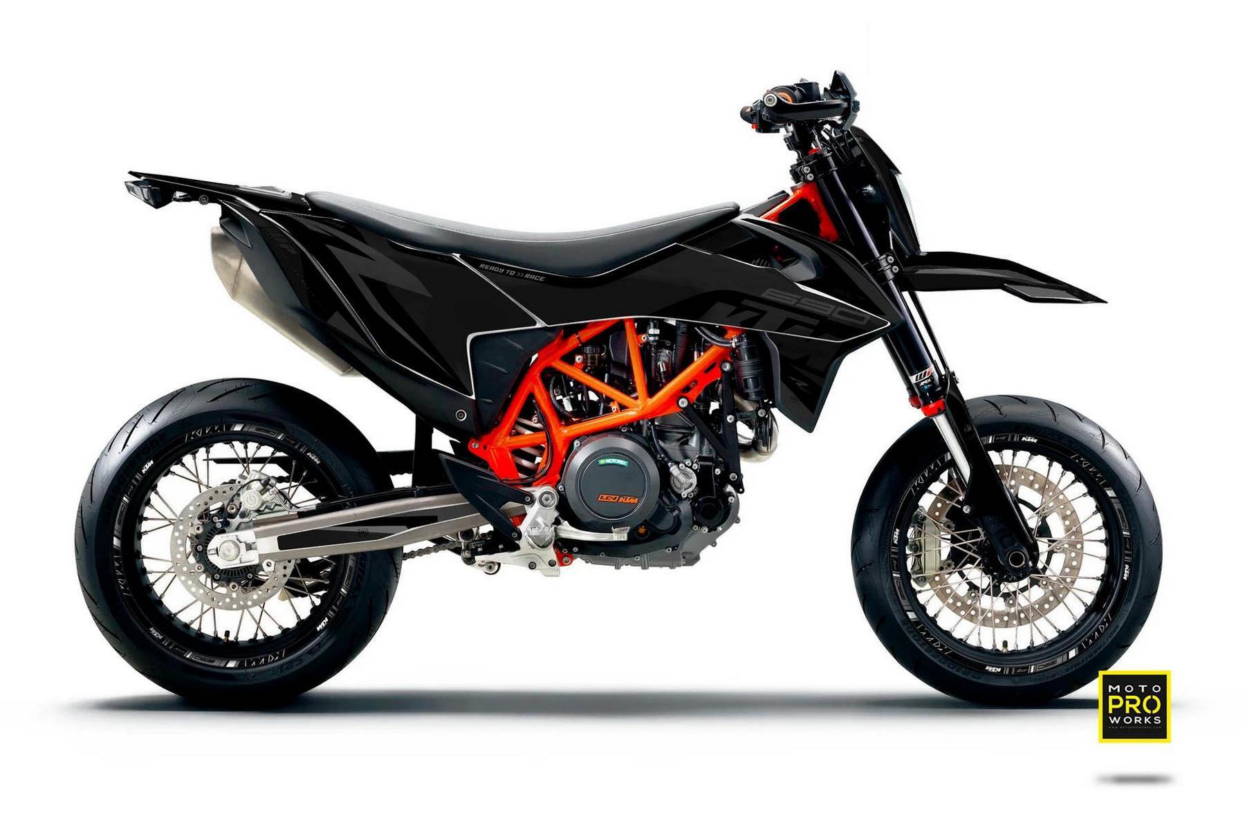 Dekor Factory Strange Black passend für KTM 690 SMC R – Bild 1