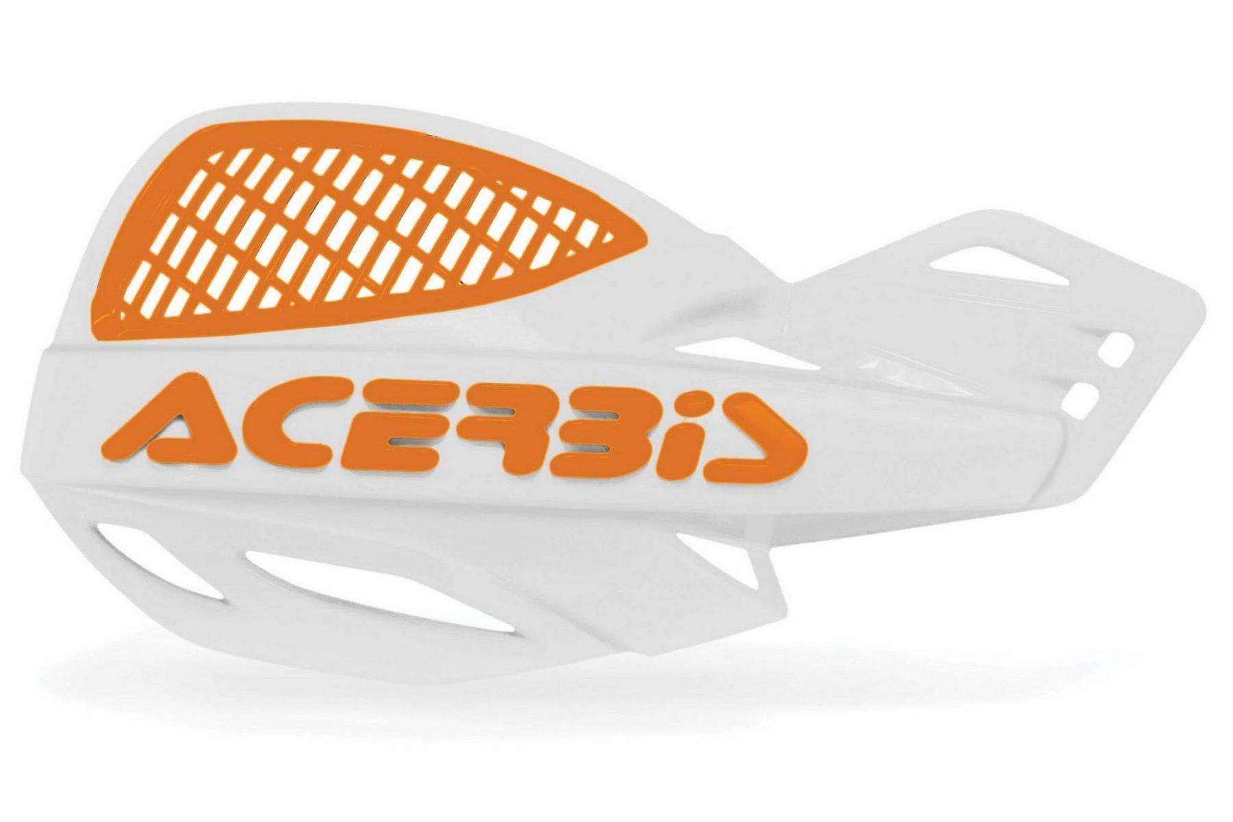 Acerbis-Handschalen-MX-Uniko-Vented-WeißOrange Acerbis Handschalen MX Uniko Vented Weiß/Orange, Inkl. Anbaukit – Bild 1